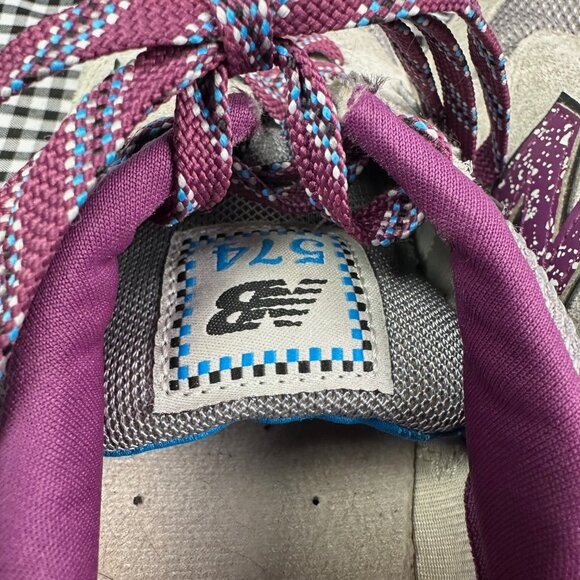 New Balance 574 Sneakers Gorpcore Purple Blue Grey Women's Size 8.5 - Picture 4 of 6